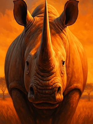 মহিমান্বিত সাদা গণ্ডার